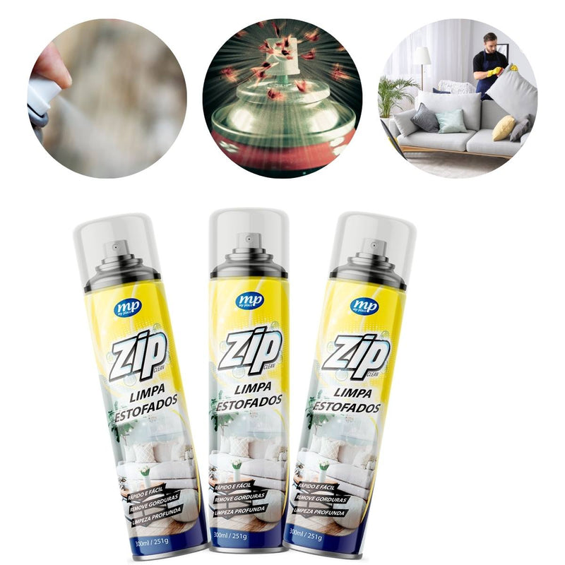 Limpa Estofado Zip Remove Mancha, Sujeira e Gordura - COMPRE 1 LEVE 3