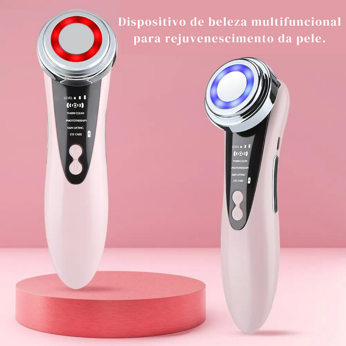 Aparelho Rejuvenescedor Facial - Terapia de Luz e Massagem Quente